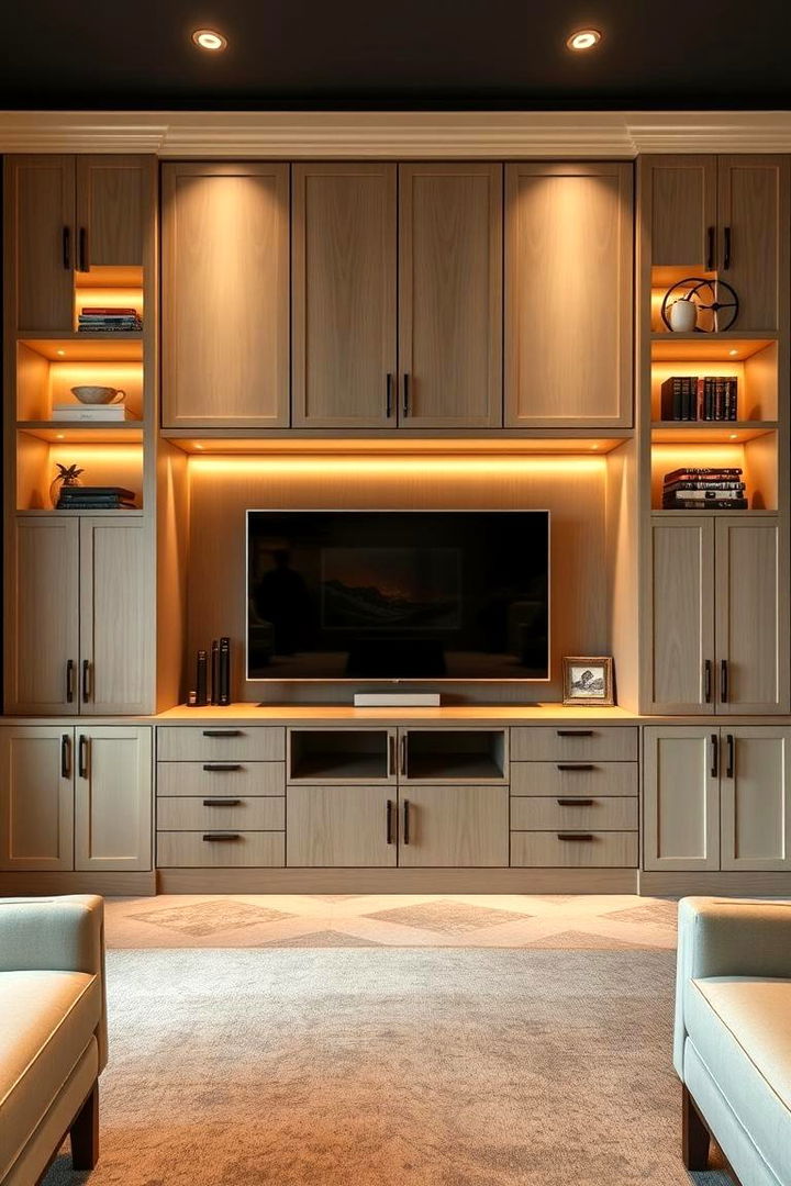 Hidden Storage Options - 22 Small Media Room Ideas