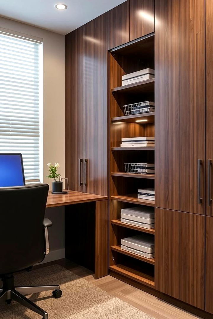 Hidden Storage Shelves - 22 Office Shelving Ideas