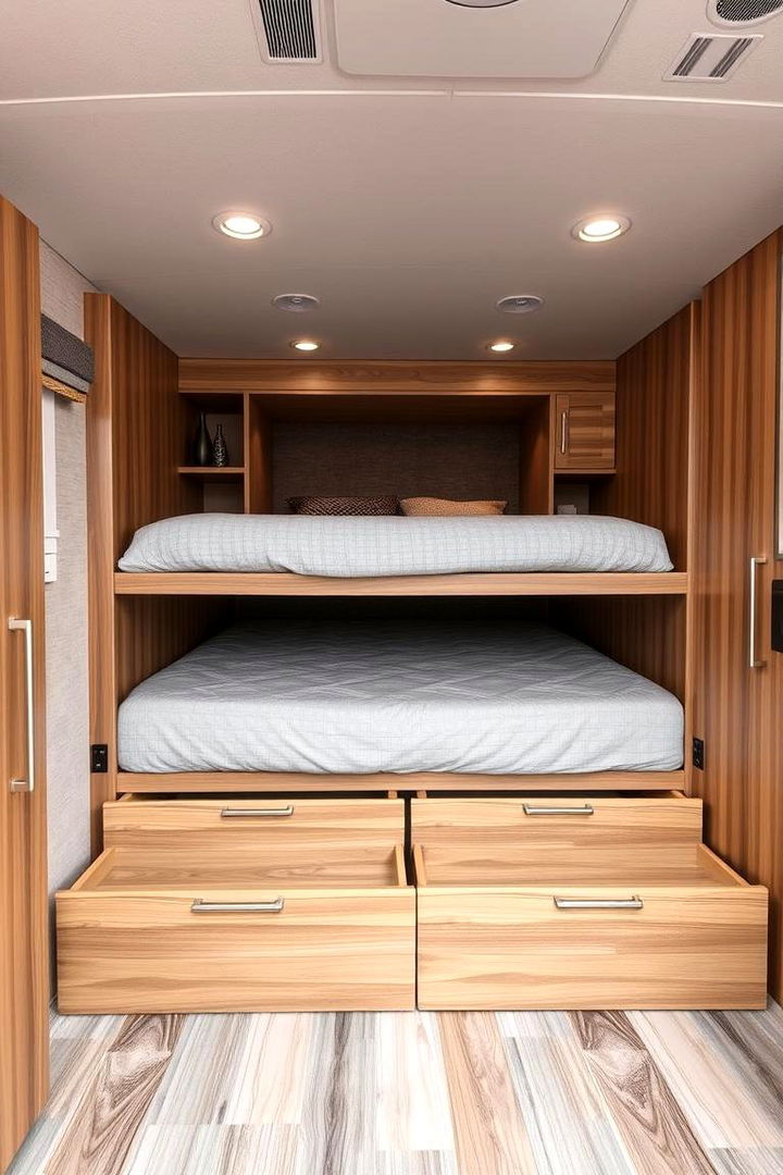 Hidden Storage Solutions - 22 Rv Bedroom Ideas