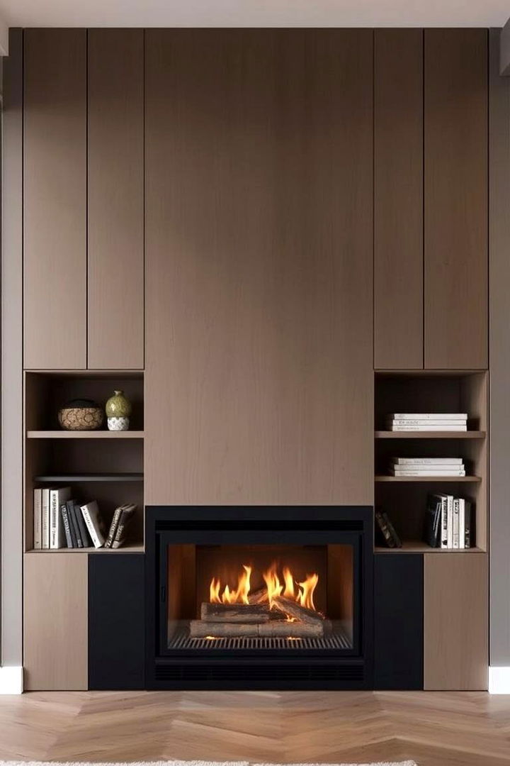Hidden Storage Solutions - 22 Floor to Ceiling Fireplace Ideas