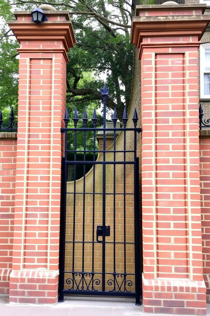 High Brick Fence for Enhanced Privacy - 22 Brick Fence Ideas