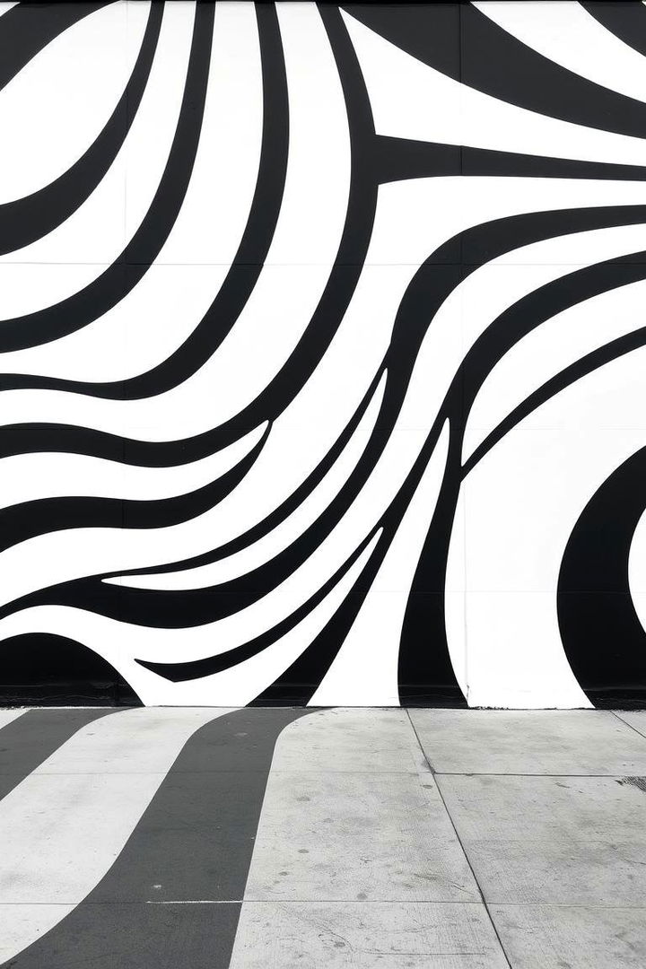 High Contrast Black and White Motifs - 22 Garage Door Murals