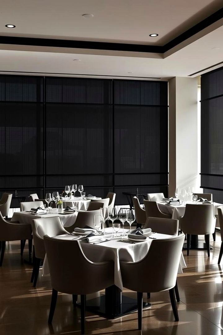 High Contrast Blackout Solutions - 22 Dining Room Window Treatments