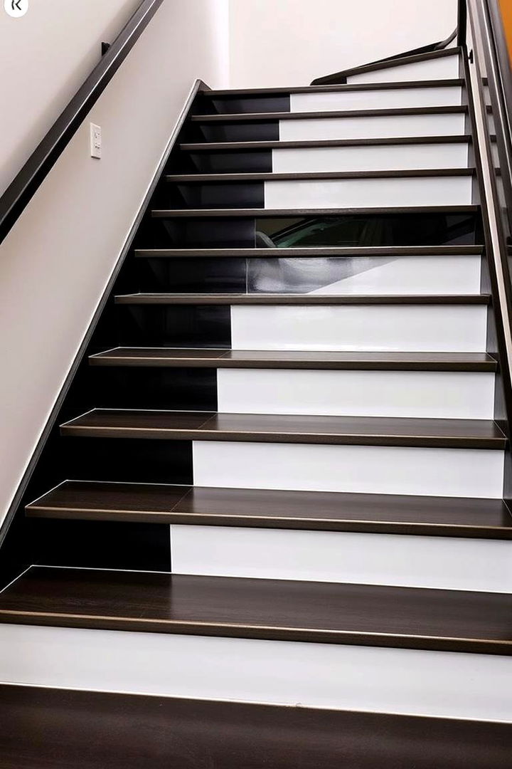 High Contrast Combinations - 22 Painted Stair Ideas