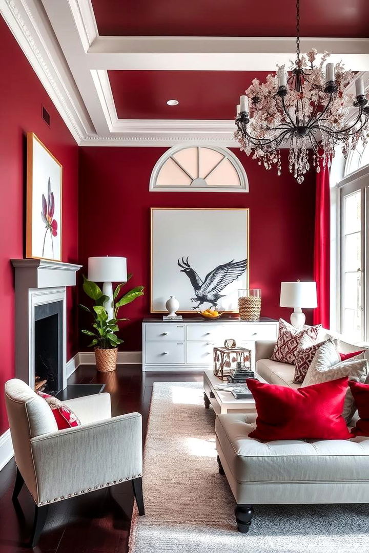 High Contrast Decor Statements - 22 Burgundy Bedroom Ideas