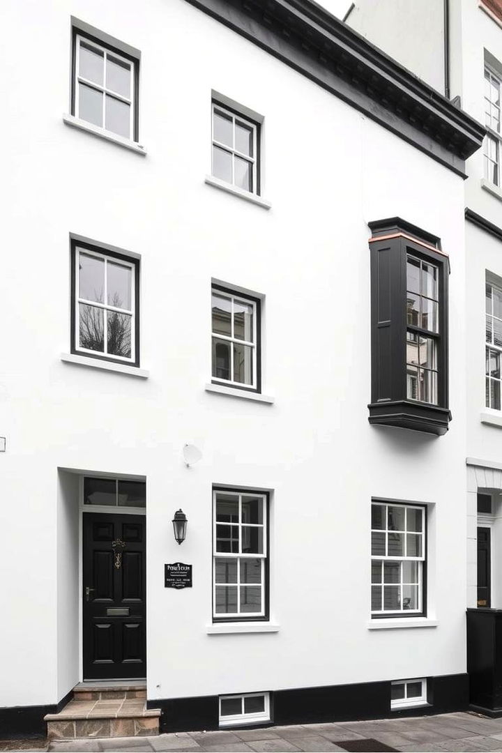 High Contrast Details - 22 White Home Exterior Ideas