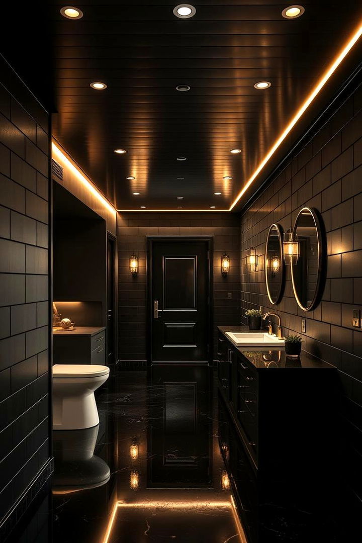 High Contrast Drama - 22 Black Shiplap Wall Ideas