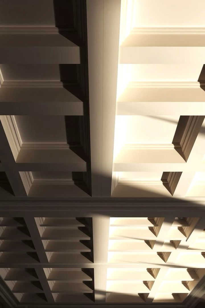 High Contrast Drama - 22 Coffered Ceiling Ideas