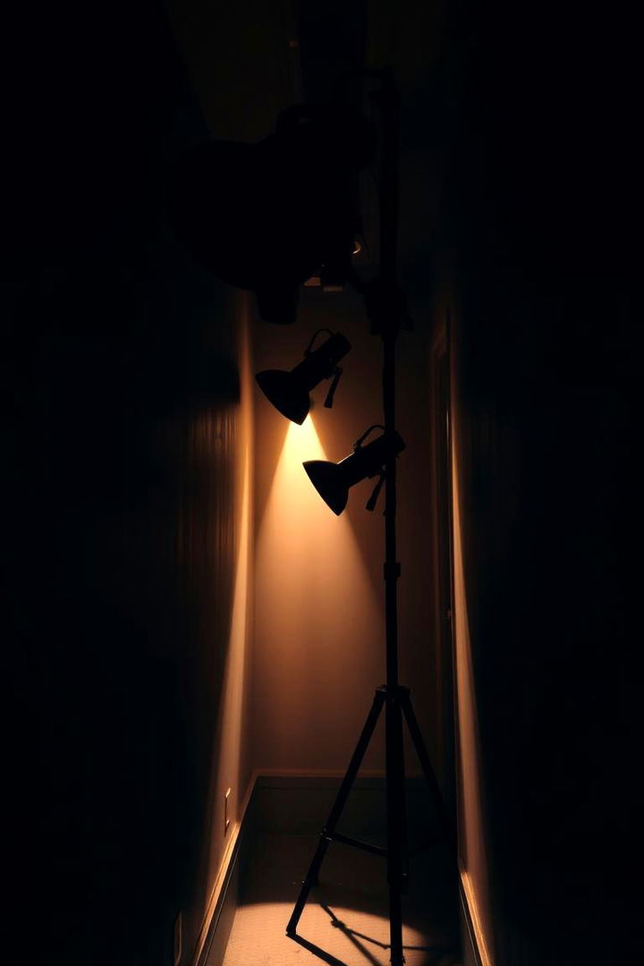 High Contrast Fixtures Dramatic Effects - 22 Narrow Hallway Lighting Ideas