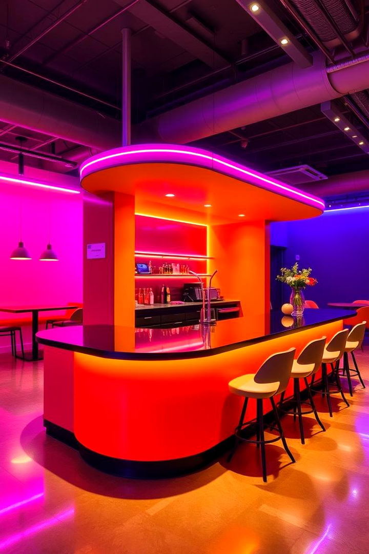 High Contrast Island with Bold Colors and Modern Seating - 22 Kitchen Island Ideas With Seating