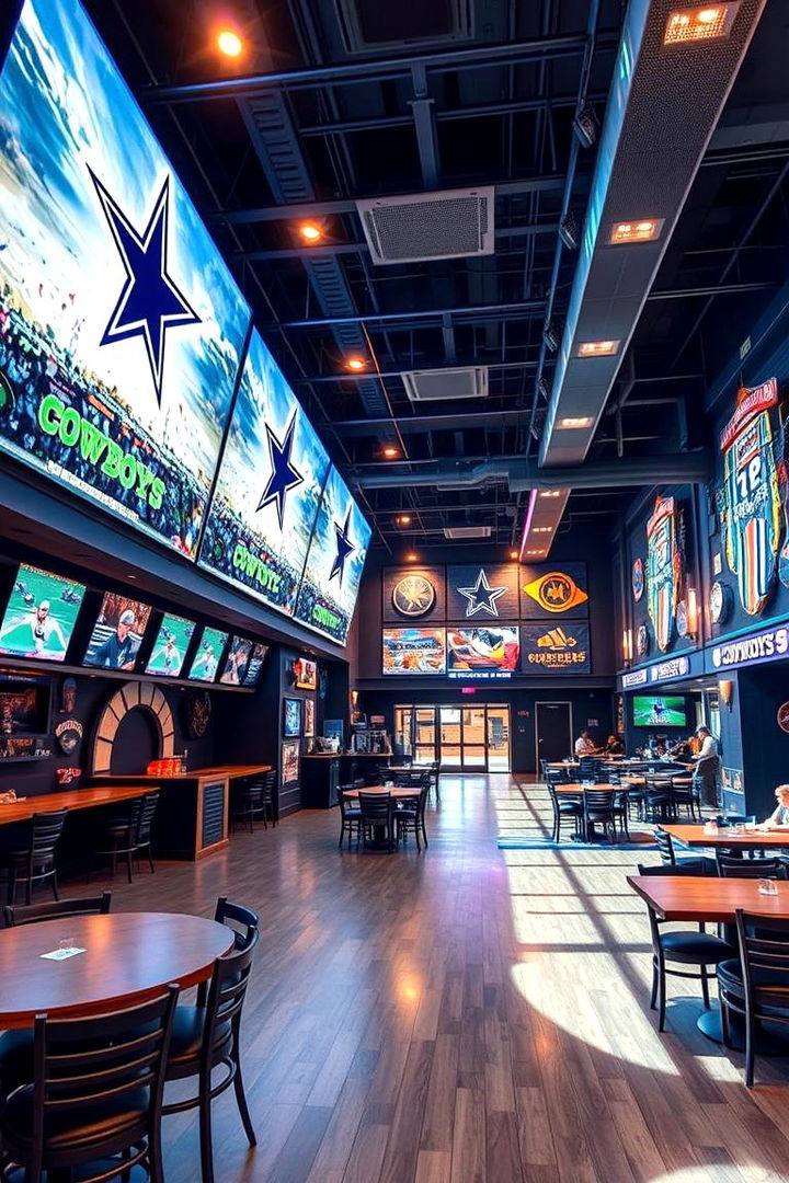 High Definition Sports Entertainment Center - 22 Dallas Cowboys Man Cave Ideas