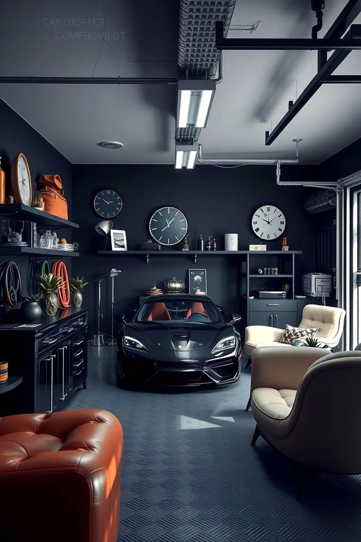 High End Accessories and Decor - 22 Black Garage Ideas