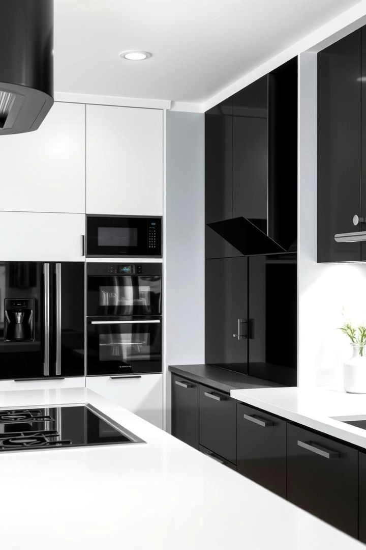 High End Black Appliances Focus - 22 Small Kitchen with Black Appliances Ideas