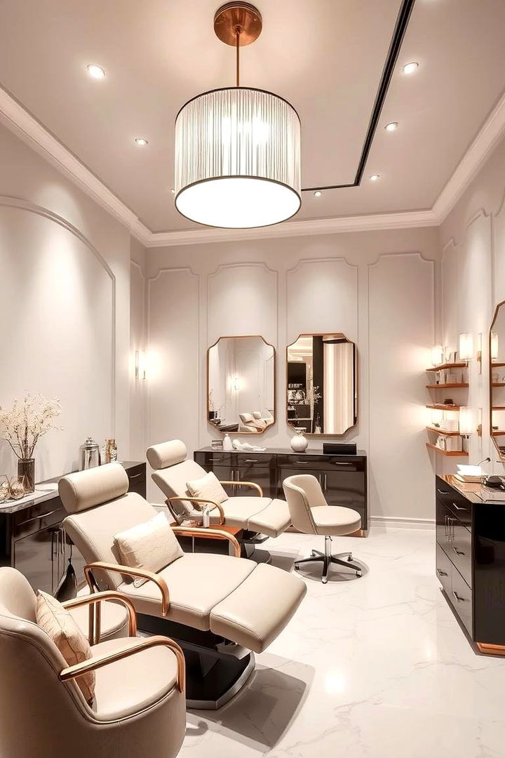 High End Boutique Feel - 22 Esthetician Room Ideas
