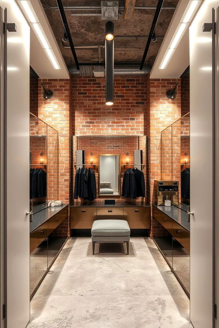High End Industrial Vibe - 22 Dressing Room Ideas