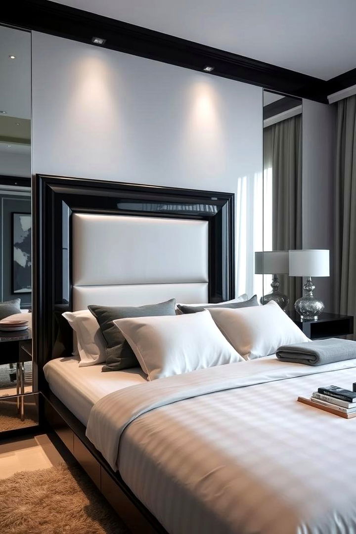 High Gloss Black Headboard - 22 Black Headboard Bedroom Ideas