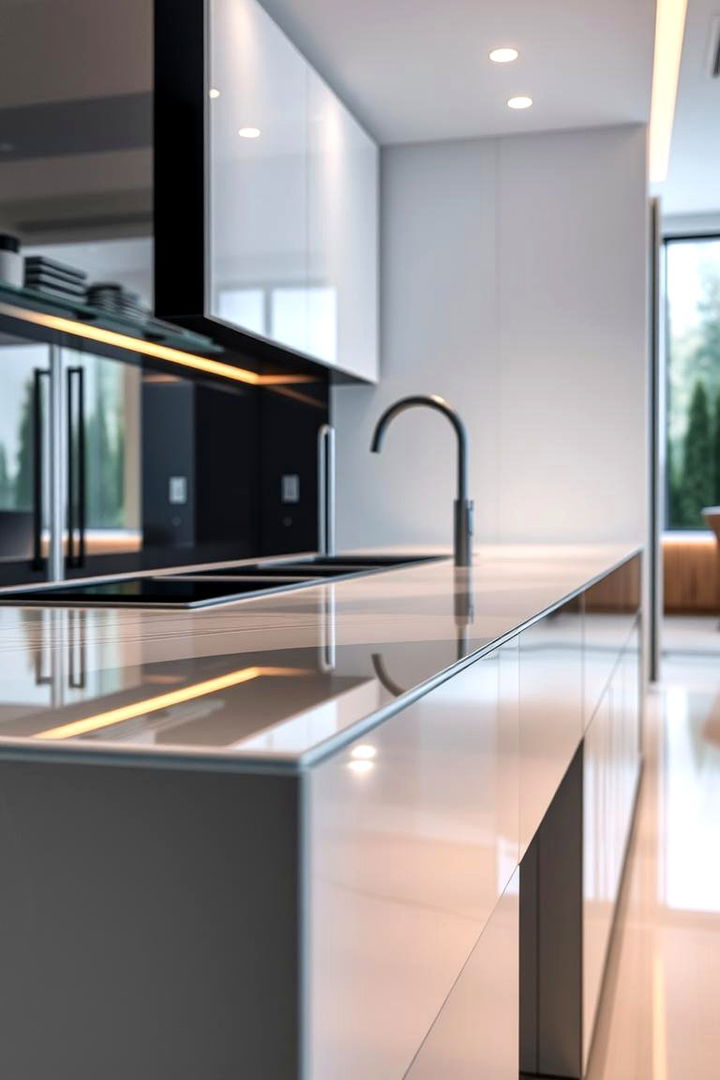 High Gloss Contemporary Finish - 22 Kitchen Peninsula Ideas