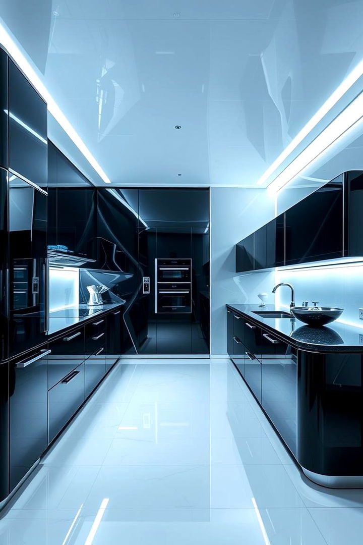 High Gloss Finishes - 22 kitchens with beautiful black cabinets