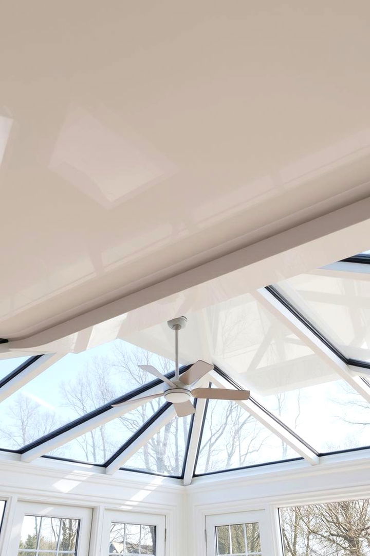 High Gloss Finishes for Reflectivity - 22 Sunroom Ceiling Ideas