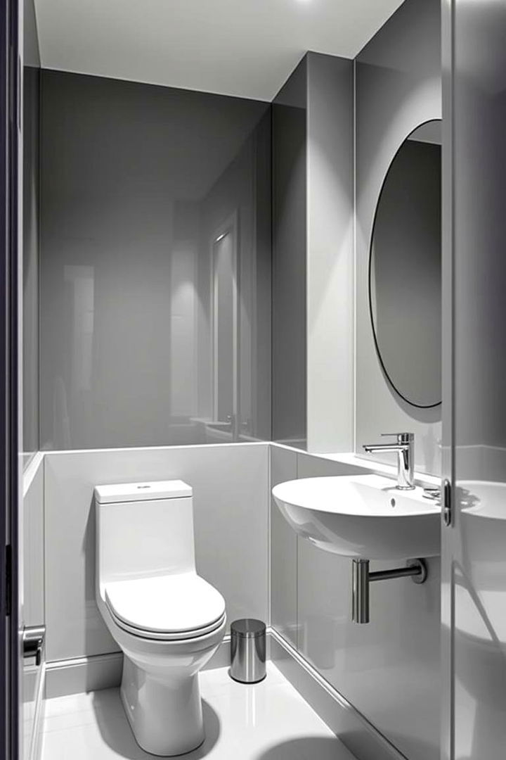 High Gloss Finishing Touch - 22 Powder Room Wainscoting Ideas
