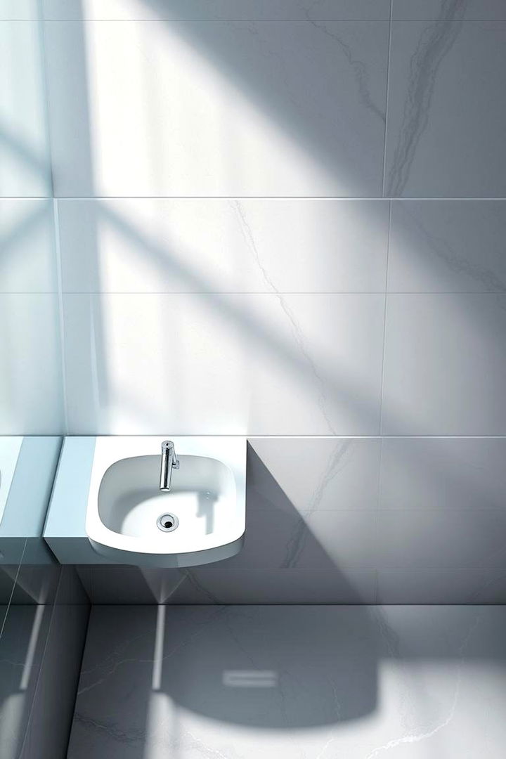 High Gloss Luxe Finish - 22 Half-wall Tile Bathroom Ideas