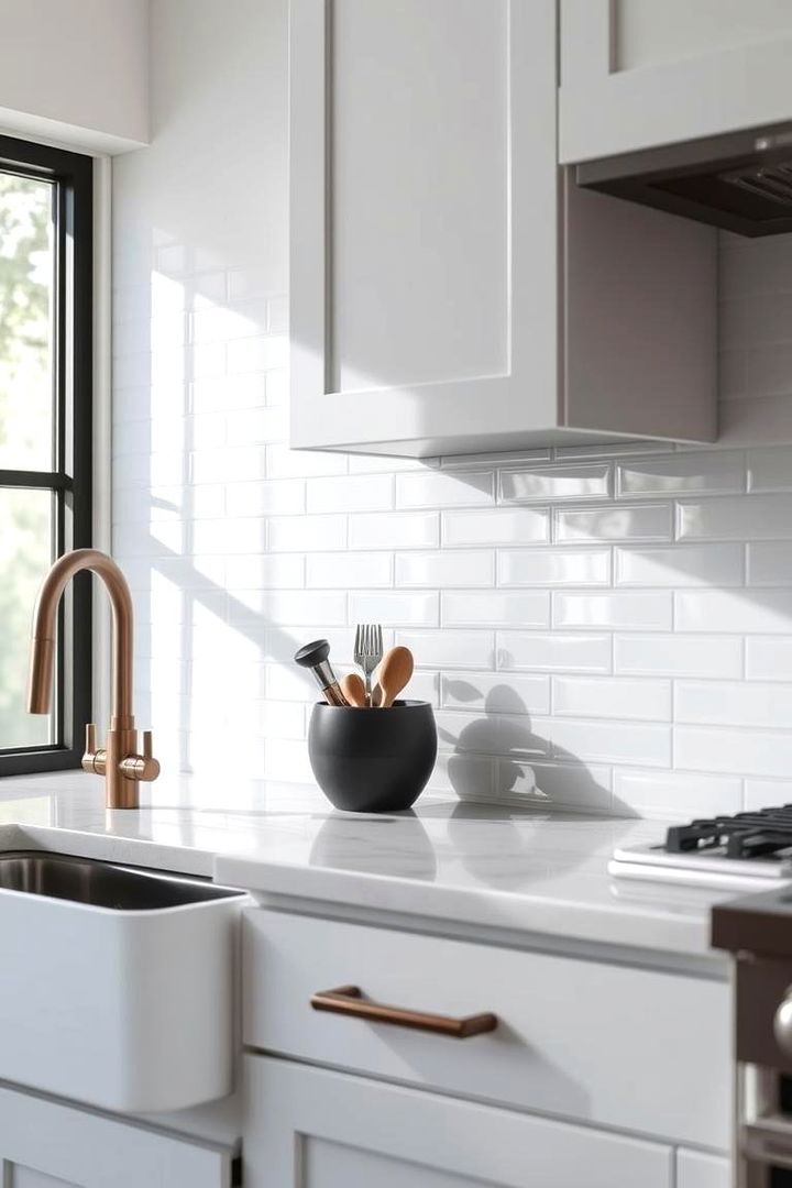 High Gloss Shiplap - 22 Shiplap Backsplash Ideas for Your Kitchen