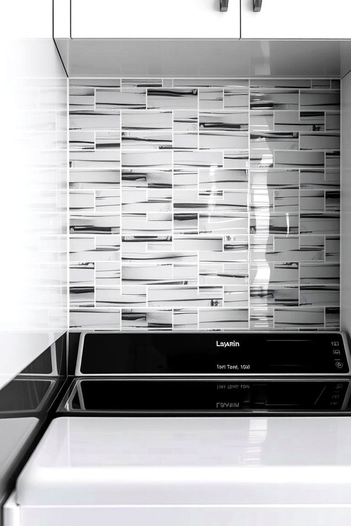 High Gloss Urban Innovation - 22 Laundry Room Backsplash Ideas