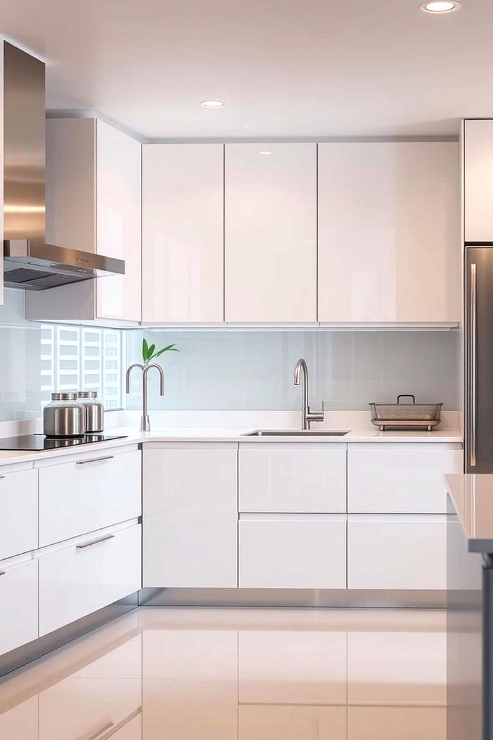 High Gloss for a Contemporary Look - 22 Painting Kitchen Cabinet Ideas