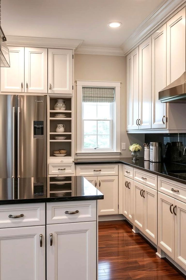 High Quality Material Selection - 22 Kitchen With White Cabinets and Black Countertops Ideas