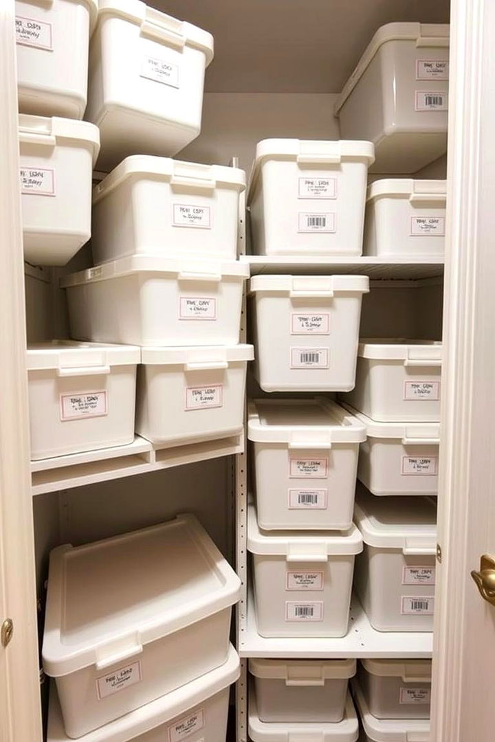 High Shelf Storage Boxes - 22 Comforter Storage Ideas