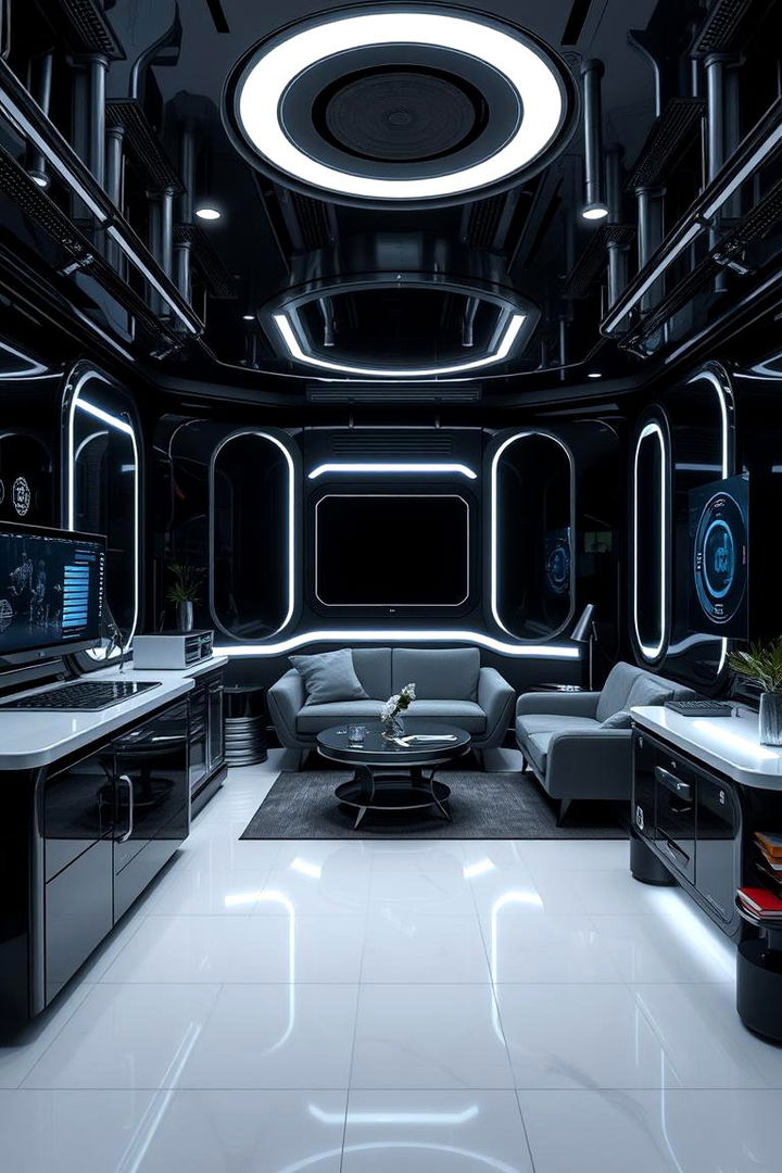 High Tech Black Innovation - 22 Black Room Ideas