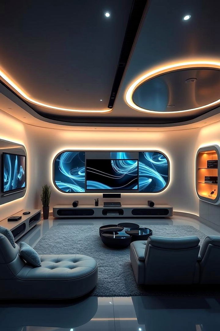 High Tech Entertainment Hub - 22 Man Cave Design Ideas