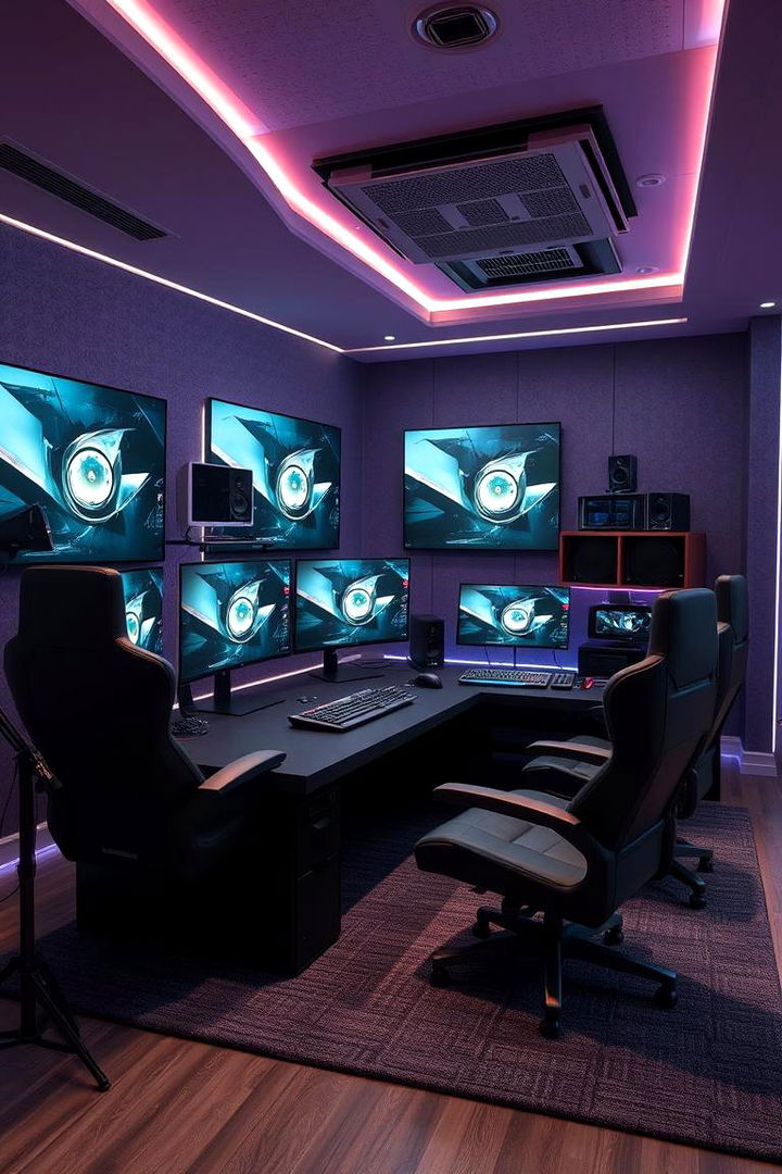 High Tech Gaming Suite - 22 Game Room Ideas