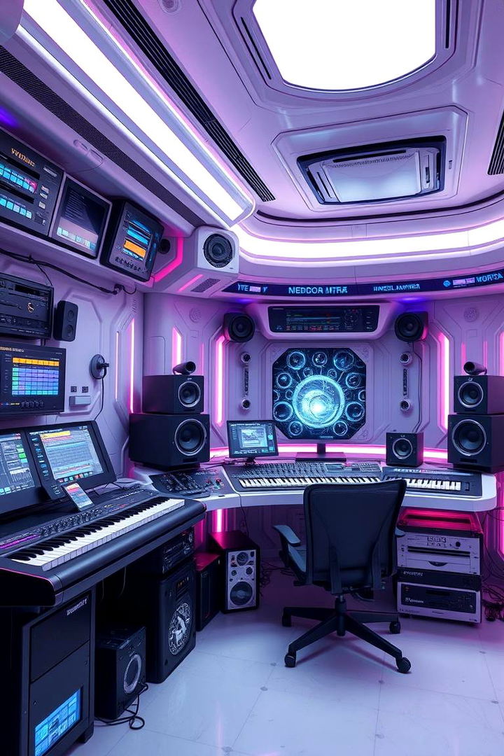 High Tech Haven - 22 Music Room Ideas