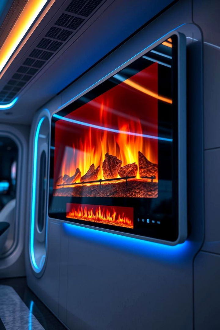 High Tech Innovations in Fireplace Design - 22 Electric Fireplace Ideas With Tv Above