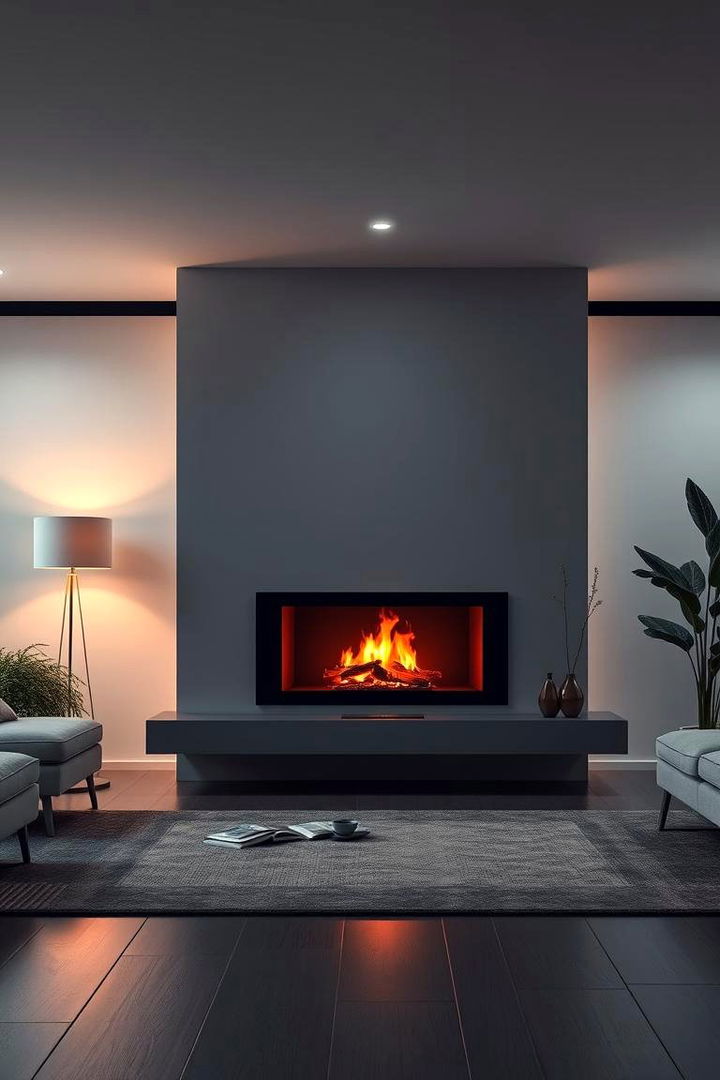 High Tech Modern Cozy Hearth - 22 Living Room Fireplace Ideas