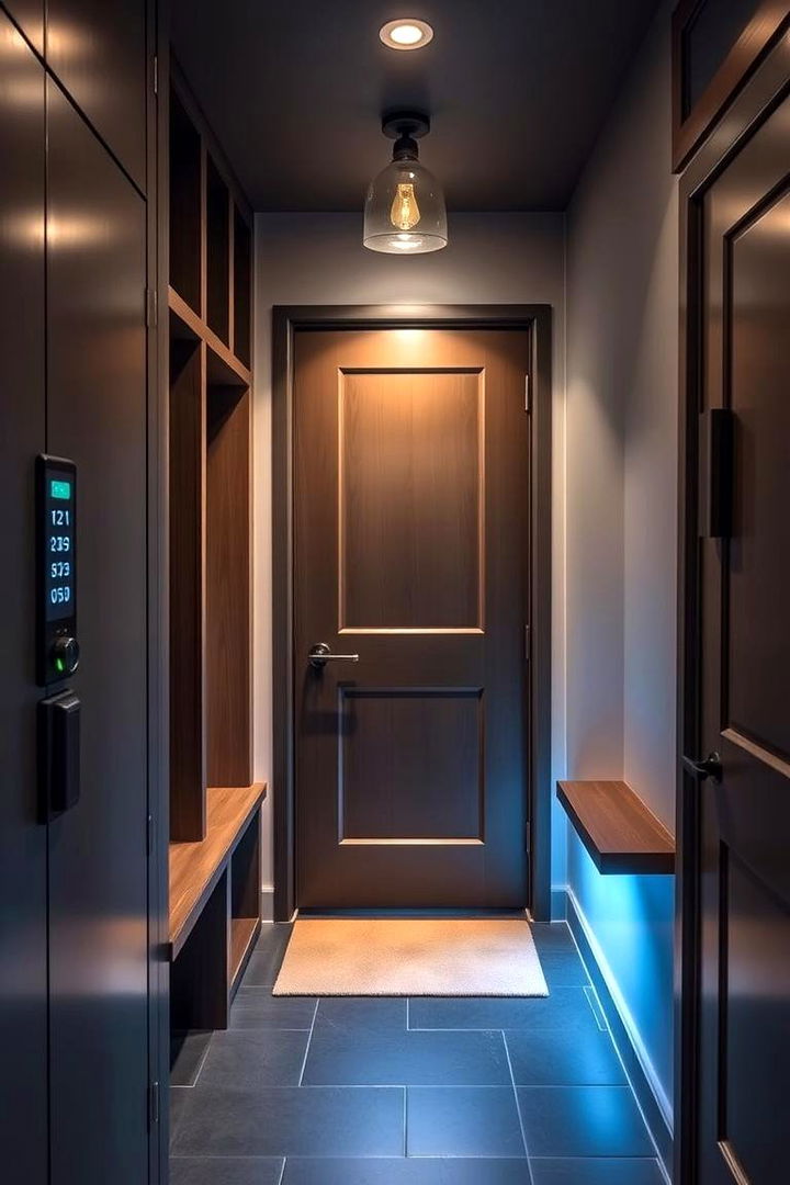 High Tech Security Features - 22 Mud Room Ideas