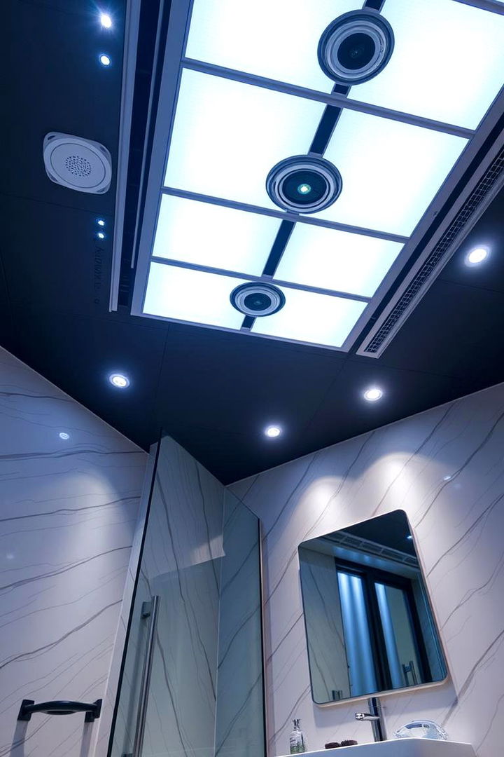 High Tech Smart Ceilings - 22 Bathroom Ceiling Ideas