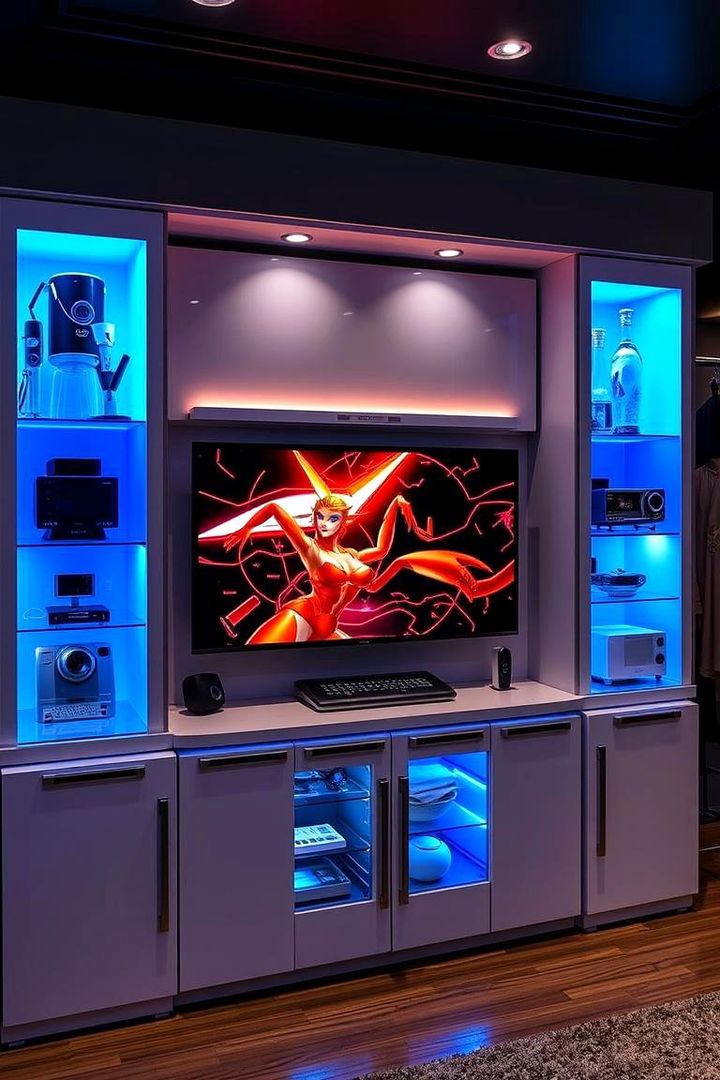 High Tech Smart Entertainment Hub - 22 Luxury Man Cave Ideas