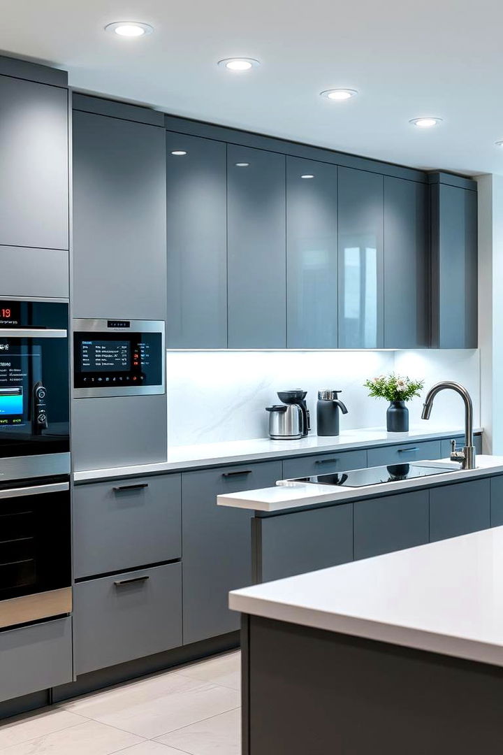 High Tech Smart Kitchen - 22 Grey and White Kitchen Designs