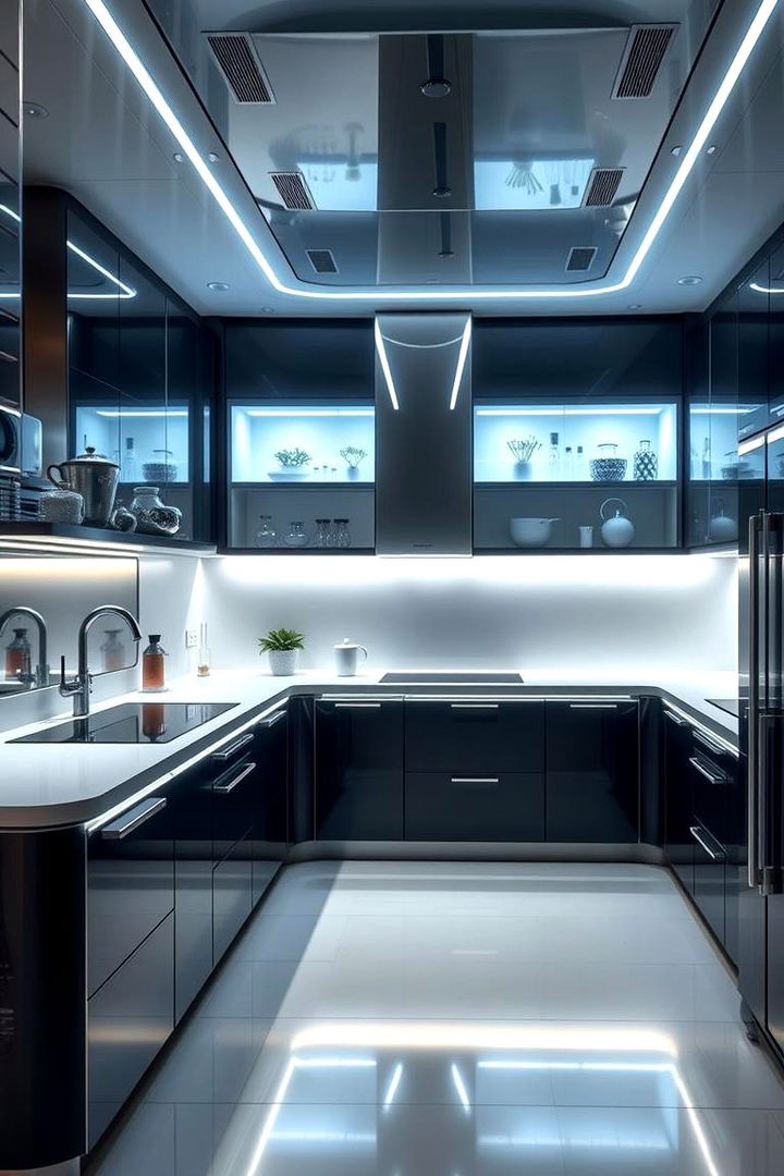 High Tech Smart Kitchens - 22 Split Level Kitchen Design Ideas