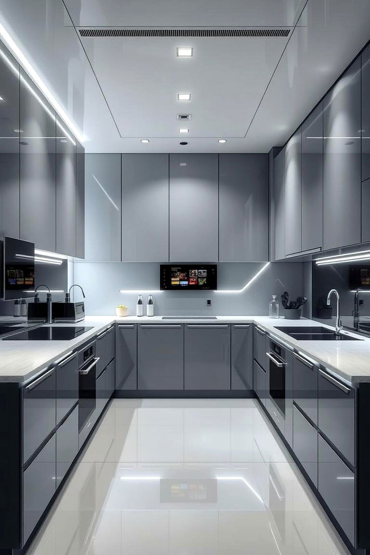 High Tech Smart Kitchens - 22 Gray and Black Kitchen Ideas
