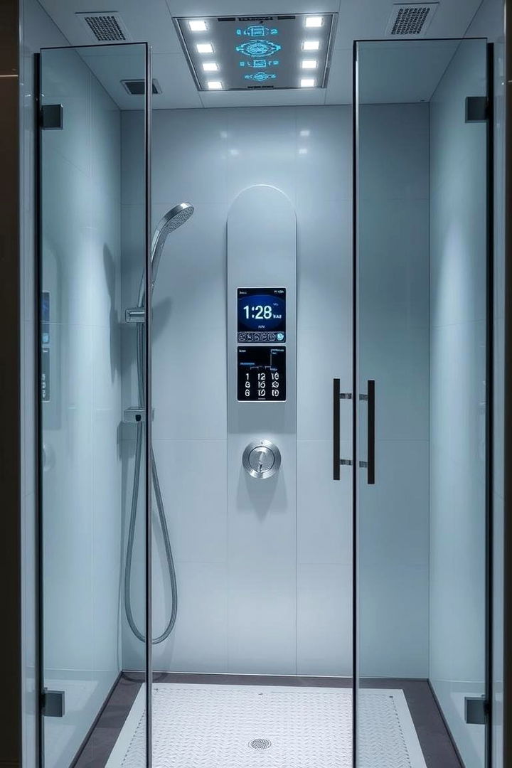 High Tech Smart Shower - 22 Doorless Walk In Shower Ideas