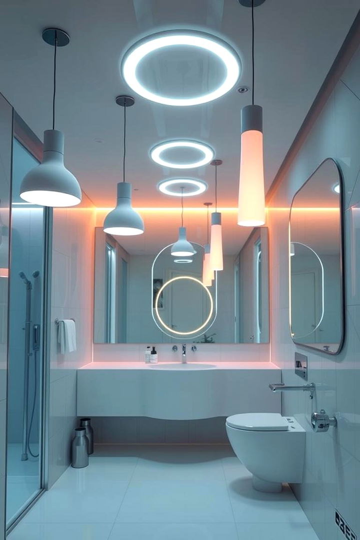 High Tech Touch in Lighting Fixtures - 22 Bathroom Pendant Lighting Ideas