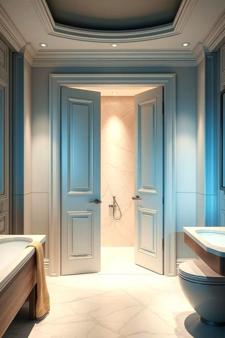 High end Finishes - 22 Bathroom Pocket Door Ideas