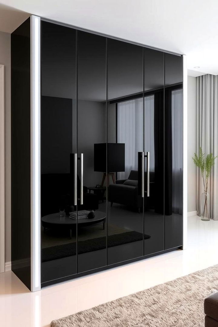 High gloss Modern Wardrobes - 22 Built-in Wardrobes Ideas