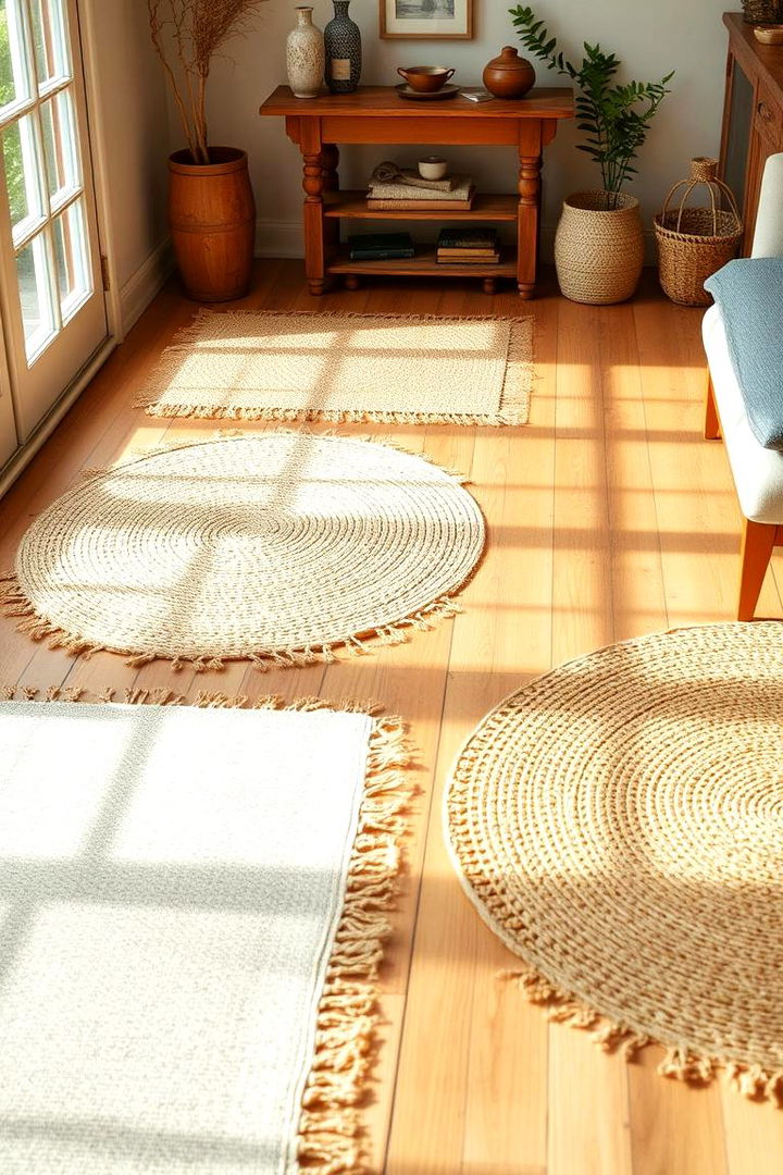 Highlight Natural Fiber Rugs - 22 Forest Themed Bedroom Ideas