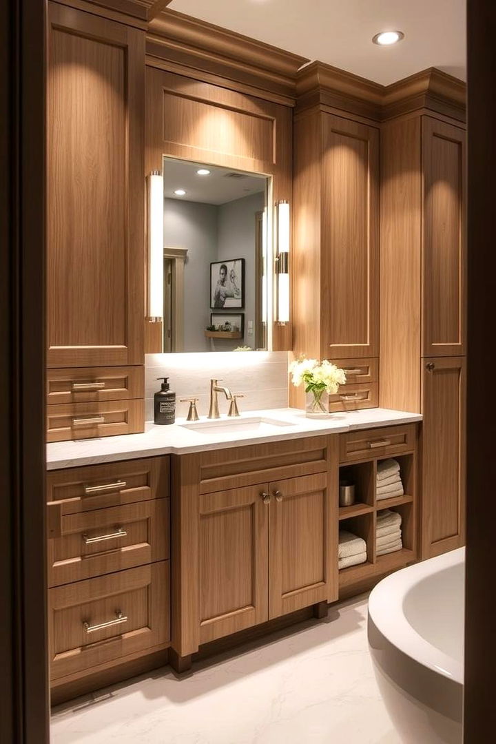 Highlighting Custom Cabinetry Craftsmanship - 22 Masculine Bathroom Ideas