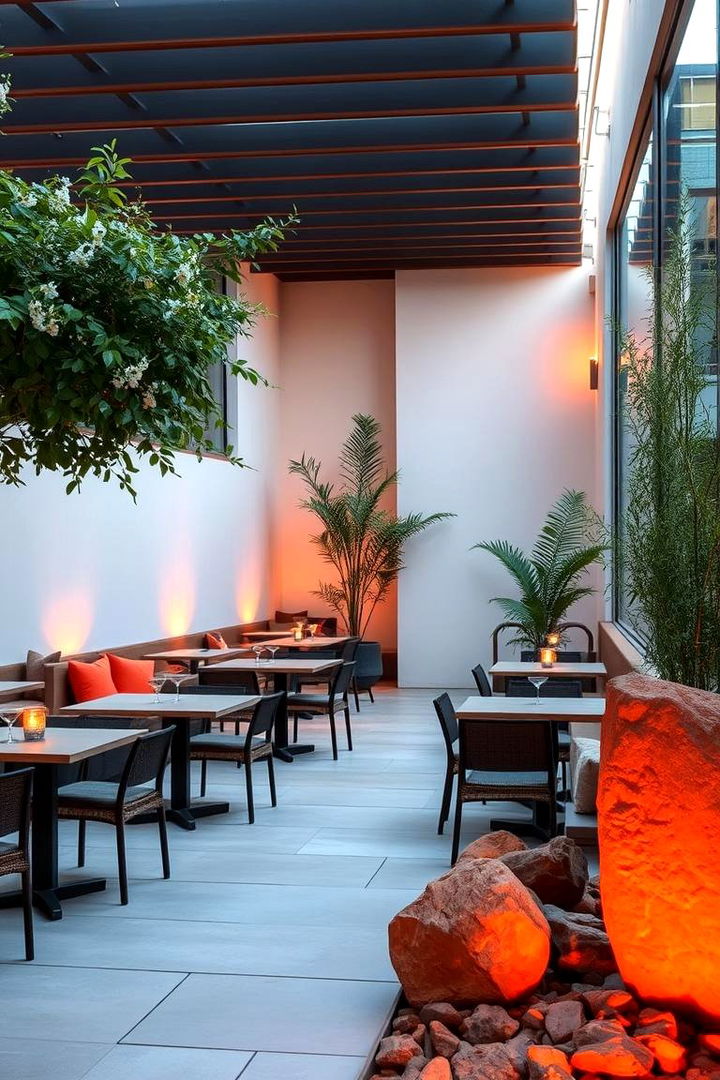 Highlighting Red Color Accents in Landscapes - 22 Red Lava Rock Landscaping Ideas