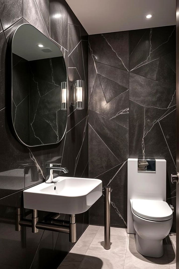 Highlighting Sophisticated Metal Accents - 22 Masculine Bathroom Ideas